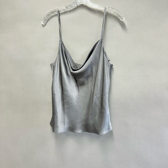 Intermix Fayette Cowl Neck Silk Camisole in Gray Size Large - Picture 14 of 15